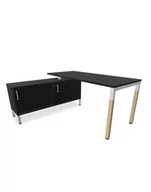 Inne meble biurowe - CS5040 nowoczesne biurko 4-L LWM 180 cm do komputera z sideboardem - miniaturka - grafika 1