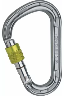 Edelrid HMS Magnum Screw II Carabiner, szary 2022 Karabinki zakręcane 737990006630 - Sprzęt wspinaczkowy - miniaturka - grafika 1