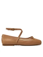 Baleriny - Michael Kors Baleriny Collette Leather Ballet Flat 40T4CTFP1L Brązowy - miniaturka - grafika 1