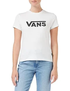 Vans Damska koszulka Drop V Ss Crew, biały, M - Koszulki i topy damskie - miniaturka - grafika 1