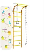 Wyposażenie sportowe i gimnastyczne - MAŁPISZON Drabinka gimnastyczna Next 1 pomarańczowa + ścianka Dino 225 cm + huśtawka - miniaturka - grafika 1