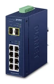 Pozostałe akcesoria sieciowe - PLANET IP30 Industrial L2/L4 8-Port Zarządzany L2/L4 Gigabit Ethernet (10/100/1000) Niebieski - miniaturka - grafika 1