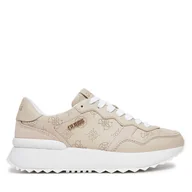 Sneakersy damskie - Sneakersy Guess FLPVI3 ELE12 Beżowy - miniaturka - grafika 1