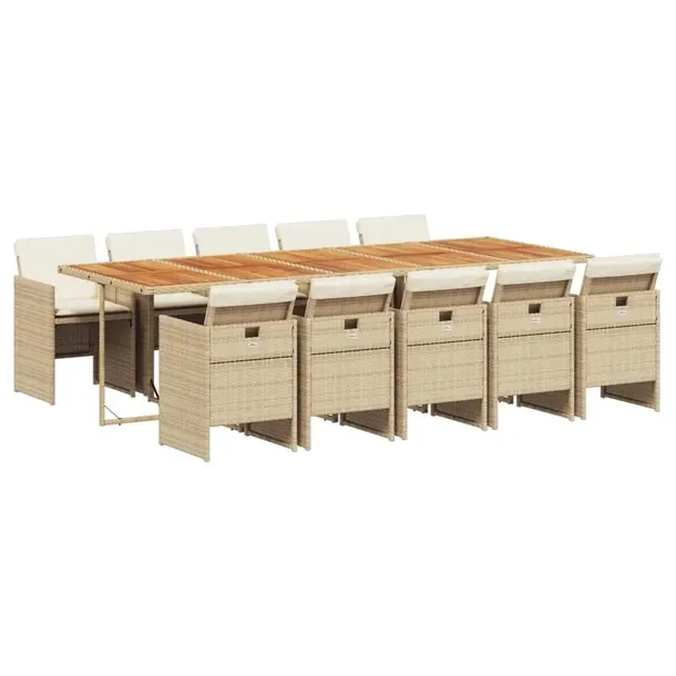 Zestaw mebli ogrodowych 275 x 106 x 73 cm, beżowo-brązowy, rattan PE