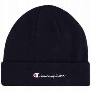 Czapka Zimowa Unisex Champion Granatowa 806064-Bs501 Na Zimę Ciepła - Czapki damskie - miniaturka - grafika 1