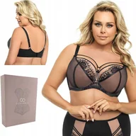 Biustonosze - Biustonosz GORSENIA K496 PARADISE czarny 95F - miniaturka - grafika 1