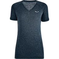Koszulki i topy damskie - SALEWA Puez Mel Dry W V-Neck S/S Koszulka damska - miniaturka - grafika 1