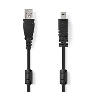 Nedis CCGL60810BK20 kabel do aparatu 2 m Czarny - Akcesoria fotograficzne - miniaturka - grafika 1