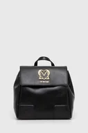 Plecaki - Love Moschino plecak damski kolor czarny mały z aplikacją - miniaturka - grafika 1