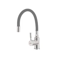 Baterie kuchenne - Leziter Bateria zlewozmywakowa stojąca Corin z elastyczną wylewką, szara - miniaturka - grafika 1