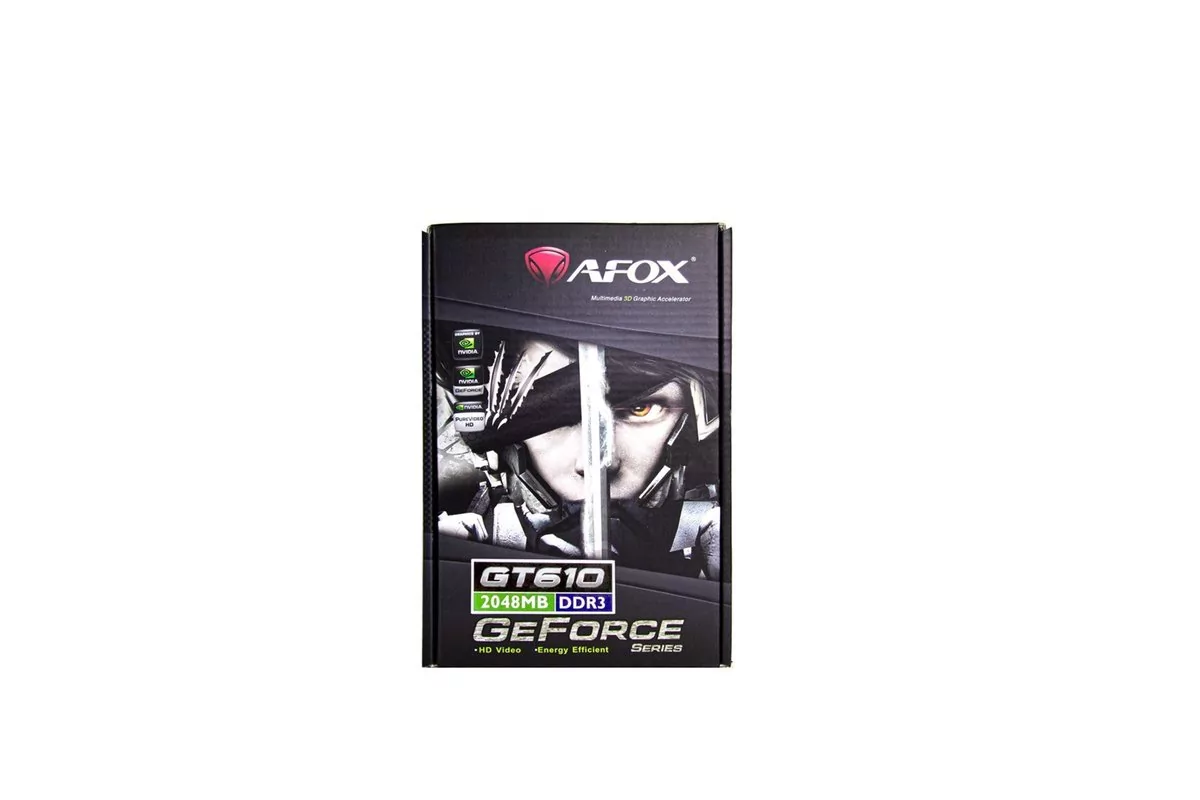 AFOX - Geforce GT610 2GB DDR3 64Bit DVI HDMI VGA LP Fan V8