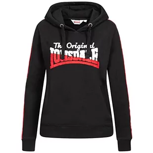 Lonsdale Damska bluza z kapturem L, czarny/czerwony/biały, L - Bluzy damskie - miniaturka - grafika 1