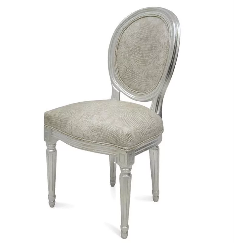 Pigmejka Krzesło PIGMEJKA, srebrne, 94x50x53 cm