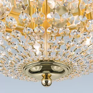 Lampa sufitowa Plafond, złota/przezroczysta, Ø47cm - Lampy sufitowe - miniaturka - grafika 2