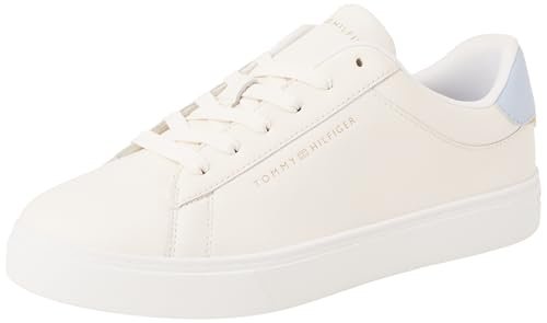 TOMMY HILFIGER Damskie tenisówki ESSENTIAL COURT Low Top, BIAŁE (starożytna biel), 6,5 UK, Biały starożytny biały, 40 EU