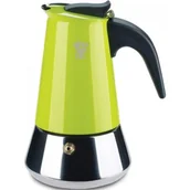 Zaparzacze i kawiarki - Pezzetti kawiarka stalowa Steelexpress 4 espresso zielona - miniaturka - grafika 1