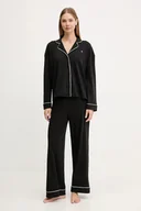 Piżamy damskie - Tommy Hilfiger piżama damska kolor czarny UW0UW06142 - miniaturka - grafika 1