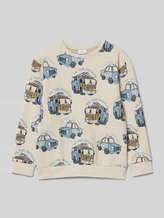 Bluza z prążkowanymi wykończeniami model ‘NMMDIBBO’ - Swetry dla chłopców - miniaturka - grafika 1