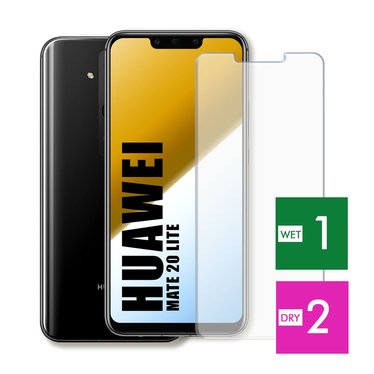 WZMOCNIONE SZKŁO DO HUAWEI MATE 20 LITE SZYBKA HARTOWANE 9H JAKOŚĆ