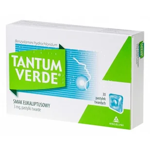 ANGELINI Tantum verde 3 mg x 30 pastylek do ssania o smaku eukaliptusowym - Przeziębienie i grypa - miniaturka - grafika 1