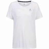Koszulki i topy damskie - Odlo Odlo T-shirt damski S/S Crew Neck Essential Print T-Shirt wielokolorowa White - Graphic Ss21 S 313401 - miniaturka - grafika 1