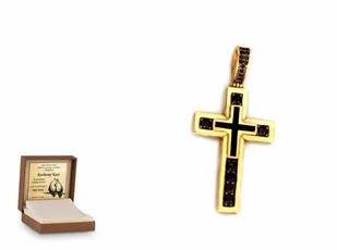 Złota zawieszka 585 krzyżyk krzyżyk prezent - Zawieszki - miniaturka - grafika 1
