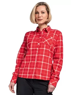 Bluzki damskie - Schöffel Koszula "Almkogel" w kolorze czerwonym ze wzorem - grafika 1