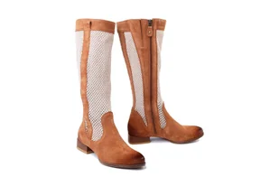 MACIEJKA 06467-29/00-1 rudy, kozaki letnie damskie - Maciejka - Kozaki damskie - miniaturka - grafika 1