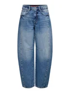 Spodnie damskie - jeans donna only 15358011 horse l.34 barrel red - medium blue denim - miniaturka - grafika 1