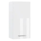 Szafki łazienkowe - Szafka łazienkowa wisząca biała połysk z półkami do łazienki ścienna 30 cm - miniaturka - grafika 1