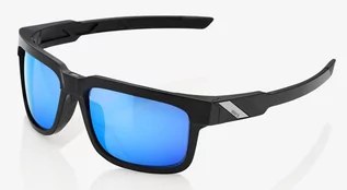 Okulary sportowe - 100% Okulary, TYPE-S Matte Black - HiPER Blue Multilayer Mirror Lens (Szkła Niebieskie Lustrzane Wielowarstwowe, przepuszczalność światła 15%) - grafika 1