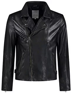 Kurtki męskie - Goosecraft Męska kurtka GC Berliner Biker BLACK Leather Jacket, czarna, XXXL - grafika 1