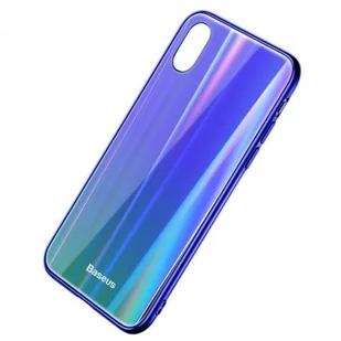 Baseus Etui ochronne Laser Luster Case WIAPIPHX-XC36 (5.8"; do iPhone X, do iPhone XS; kolor turkusowy) 2_206697 - Etui i futerały do telefonów - miniaturka - grafika 1