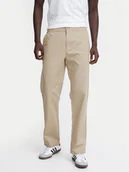 Spodnie męskie - Blend Spodnie materiałowe 20716614 Beżowy Straight Fit - miniaturka - grafika 1