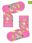 Skarpetki damskie - Happy Socks Skarpety (2 pary) "Banana bird" w kolorze różowym ze wzorem - miniaturka - grafika 1