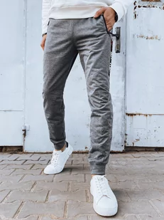 Spodnie męskie dresowe jasnoszare Dstreet UX4272-L/XL - Spodnie męskie - miniaturka - grafika 1