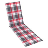 Poduszki ogrodowe - vidaXL Poduszka na leżak, czerwona krata, (75+105)x50x4 cm 314186 - miniaturka - grafika 1