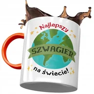 Kubki - Kubek Pomarańczowy Dla Szwagra Urodziny na Prezent z Nadrukiem ze Zdjęciem + Opakowanie na prezent (wzór 02) - miniaturka - grafika 1