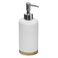 Mydelniczki i dozowniki mydła - 5five Simply Smart Dozownik na mydło w płynie NATUREO biały 174540A - miniaturka - grafika 1