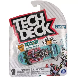 Tech Deck deskorolka fingerboard Meow Biały Kot + naklejki - Samochody i pojazdy dla dzieci - miniaturka - grafika 1