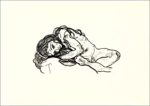 Girl, Egon Schiele - plakat Wymiar do wyboru: 60x40 cm - Plakaty - miniaturka - grafika 1