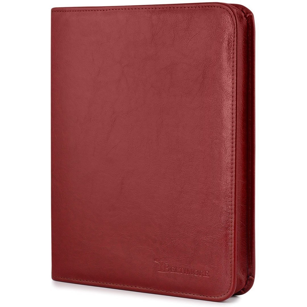 Aktówka teczka skórzana bordowa Beltimore biwuar A4 S78 czerwony