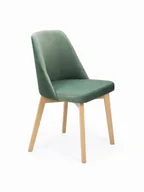 Krzesła - Flavio 1 krzesło tapicerowane zieleń nogi dąb sonoma - miniaturka - grafika 1
