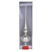 Ozdoby bożonarodzeniowe - Czubek na choinkę szklany 25 cm srebrny - miniaturka - grafika 1