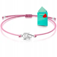 Biżuteria dla dzieci - Bransoletka dla dziewczynki aniołek na komunie na szczęście srebro prezent - miniaturka - grafika 1