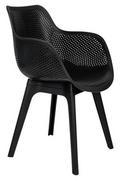 Krzesła - King Home Krzesło LANDI czarne - polipropylen KH010100225 - miniaturka - grafika 1