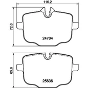 Klocki hamulcowe - Klocki hamulcowe - komplet HELLA 8DB 355 024-921 - miniaturka - grafika 1