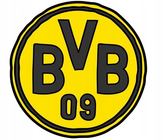 Naklejka Uv Wypukła Ozdobna DTF UV Aplikacja Borussia Dortmund