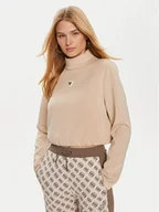 Bluzy damskie - Guess Bluza Olympe V4YQ05 KCAY2 Beżowy Regular Fit - miniaturka - grafika 1