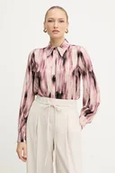 Koszule damskie - Silvian Heach koszula TONGEA damska kolor różowy regular z kołnierzykiem klasycznym GPA25458CA - miniaturka - grafika 1